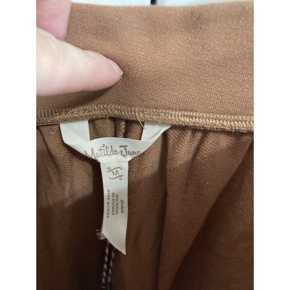 MATILDA JANE Dream Chasers Crop Lounge Pant Toffee Brown Size Medium - Picture 4 of 5